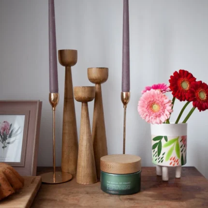 Wooden Set of 3 Candlesticks (4)