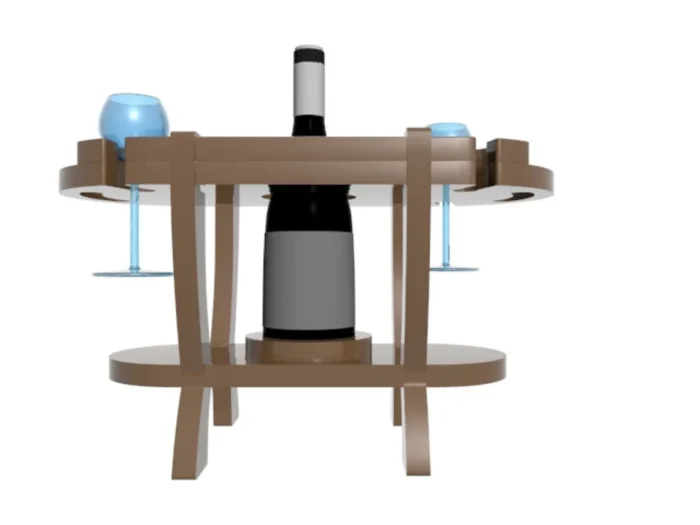 Wooden Wine Serving Tray
