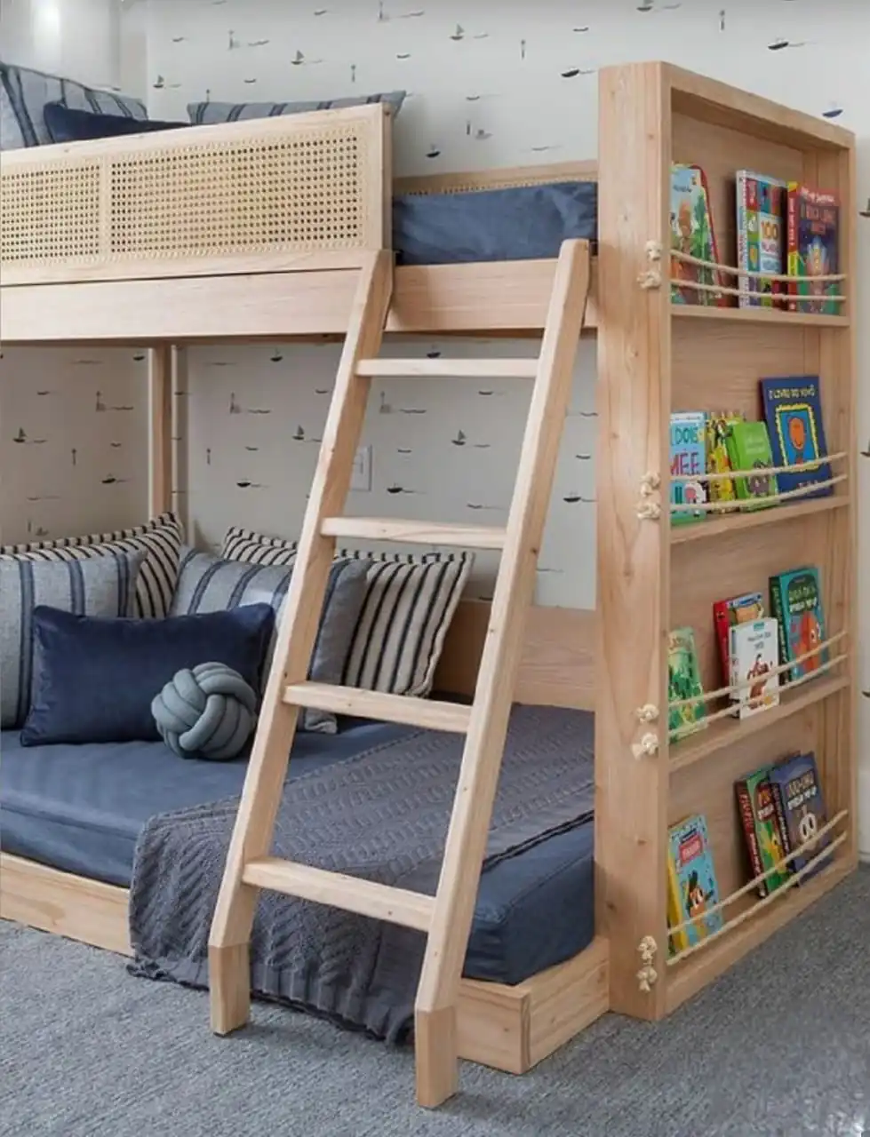 Wooden bunk bed