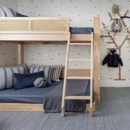 Wooden bunk bed