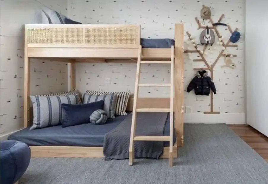 Wooden bunk bed