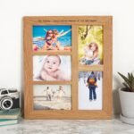 Oak 5 Aperture Photo Frame/ Family Frame / Wedding Frame