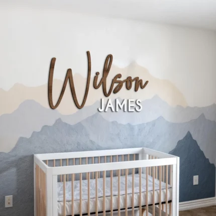 Custom Wood Nursery Name Sign