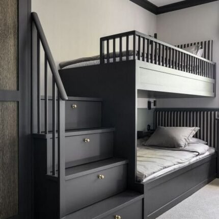 Bunk Bed Dubai with Gold Handles