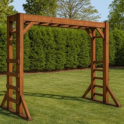Outdoor Wooden Monkey Bar Frame