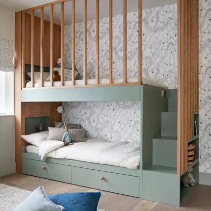 Kids Bunk Bed with Storage and Drawers