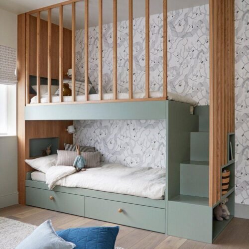 Bunk Bed with Slide and Drawer